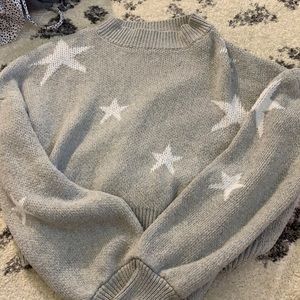 Star patterned cropped sweater